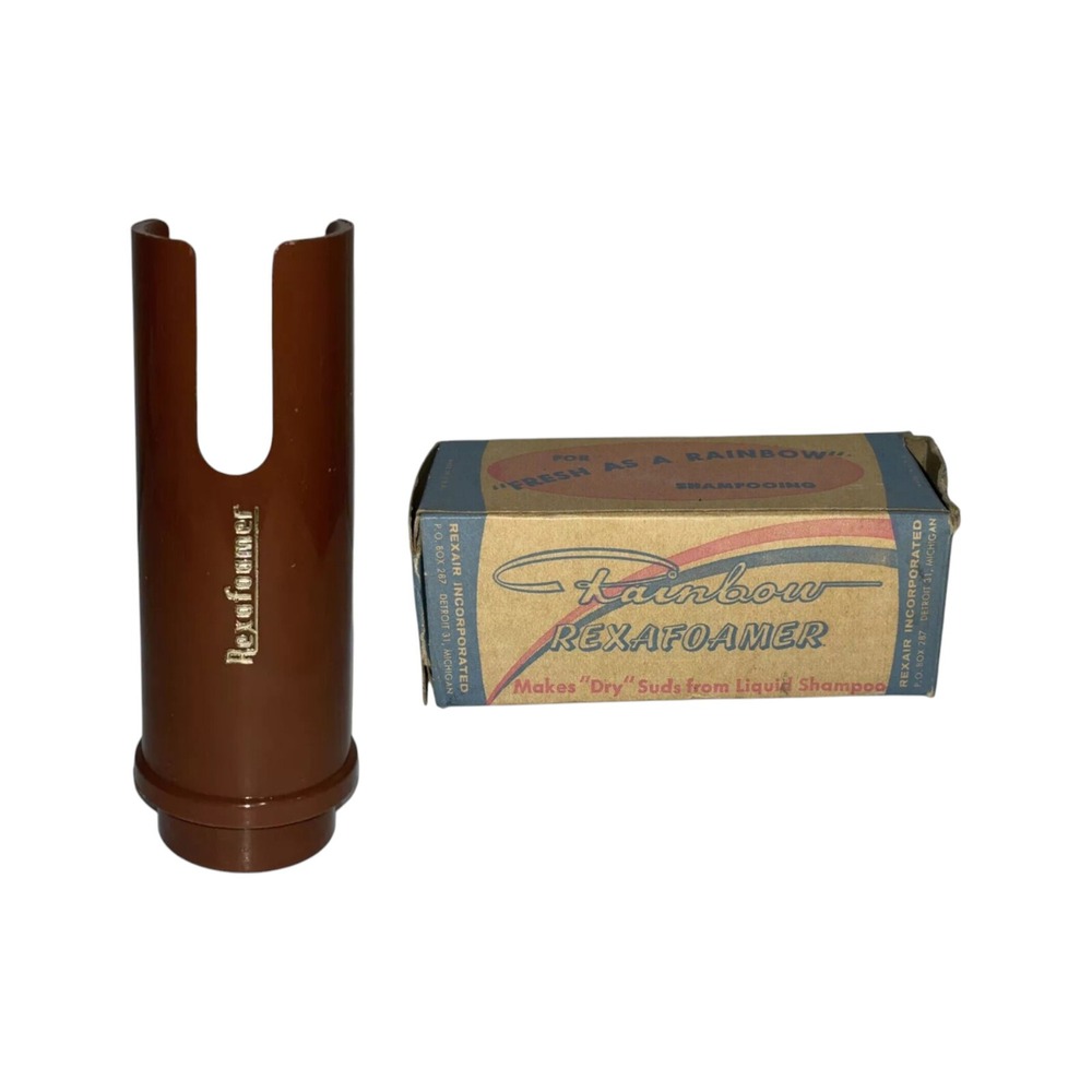 Rainbow Rexafoamer Model D Vacuum Shampooer Brown Good Dry Suds Attachment